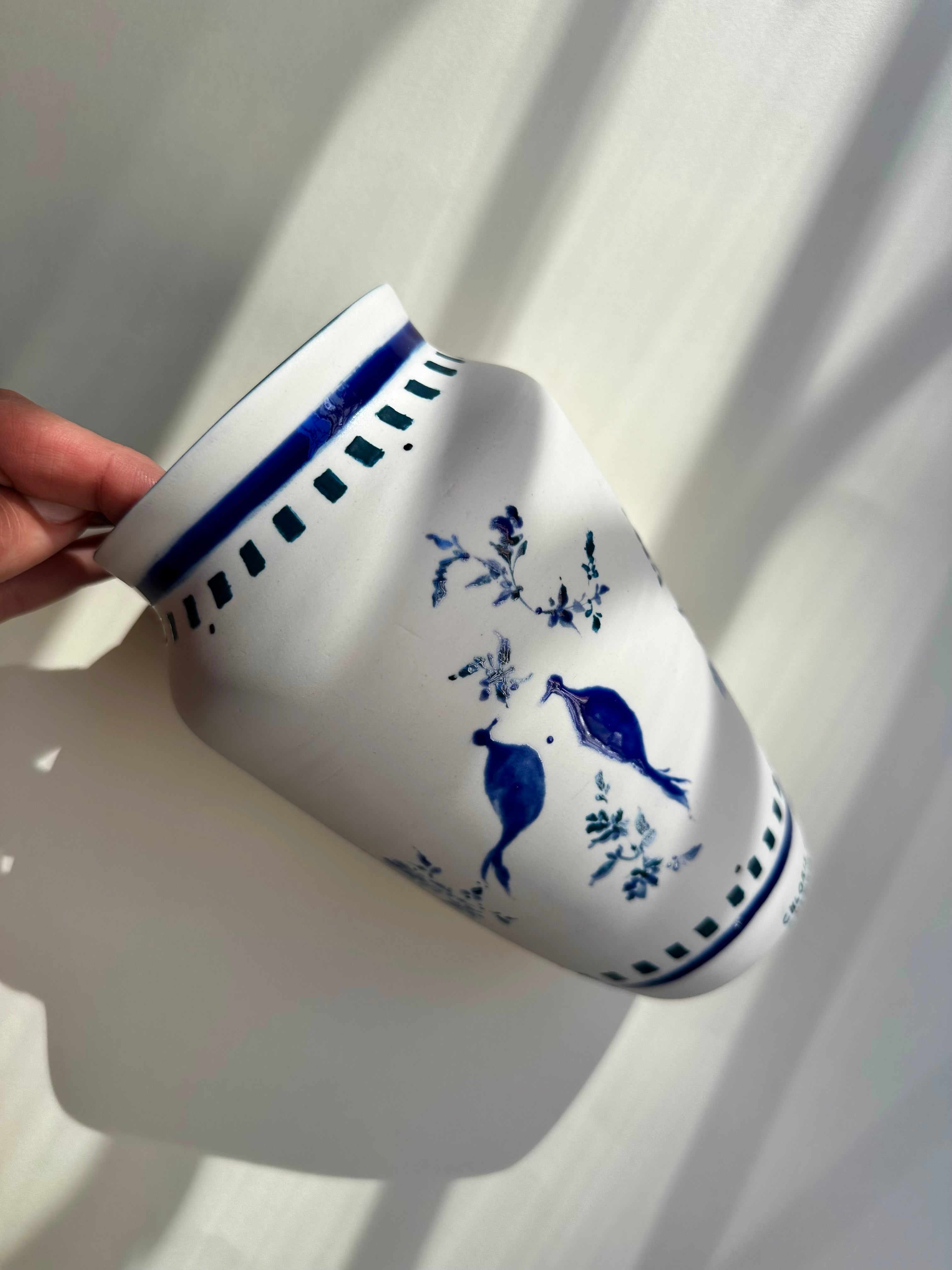 BIRDS and ROSES, INDIGO Blue